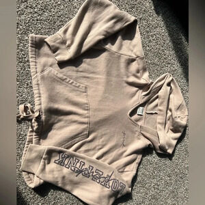 Pink cropped hoodie